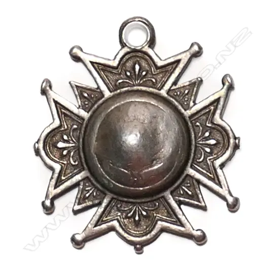 Anton Teutenberg Auckland Grammar School Cadet Corps. 1908 silver fob,